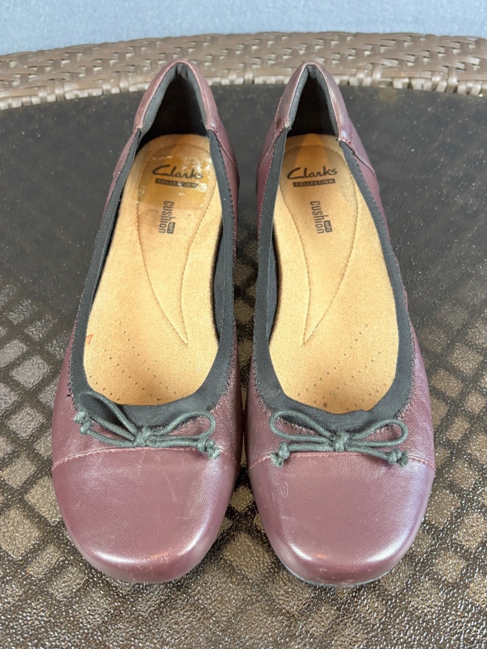 Clarks Collection Blanche Nora Soft Cushion Slip On Ballet Flats Size 8.5M